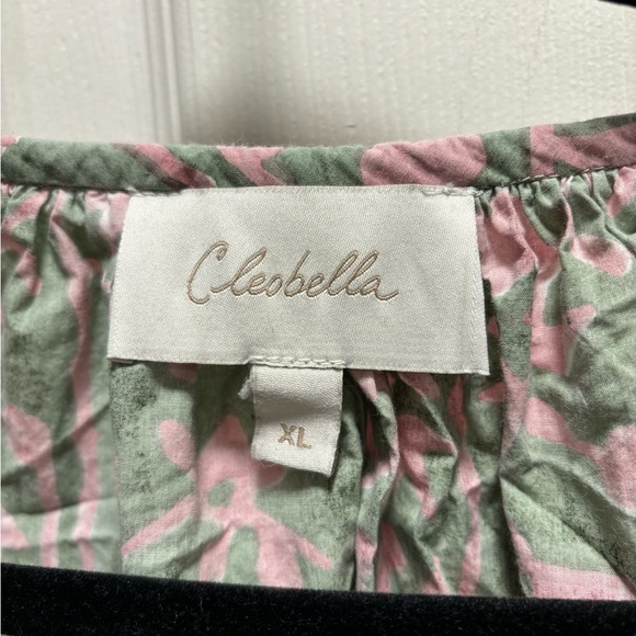 Cleobella | Whitley Ruffle Sleeve Button Front Split V-neck‎ Tie Boho Blouse XL - Picture 5 of 13